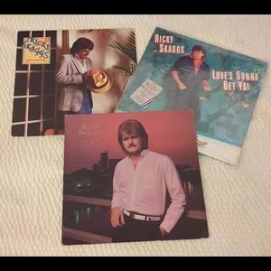 Rickey Skaggs SET OF THREE 12" Vinyl LP Vintage